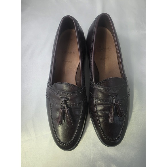 Allen Edmonds Harvard Mens Slip‎ On Loafer Dress Shoe Tasseled US Sz 10.5 Burgun